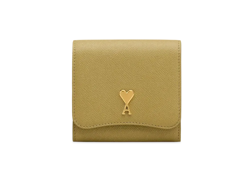 AMI PARIS Paris Paris Compact Wallet "Havane/LaitonVibre"