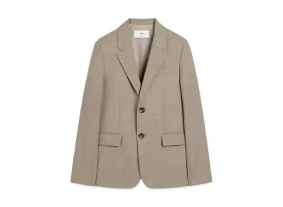 AMI PARIS Wool Two-Button Jacket "Cendre"
