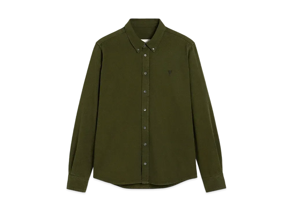 AMI PARIS Amidou Cool Button Down Shirt "Loden"