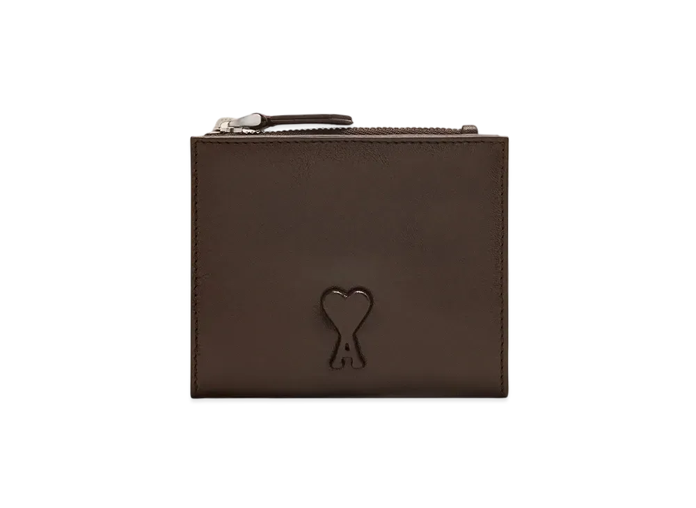 AMI PARIS Vourevous Fold Wallet "DarkCoffee"