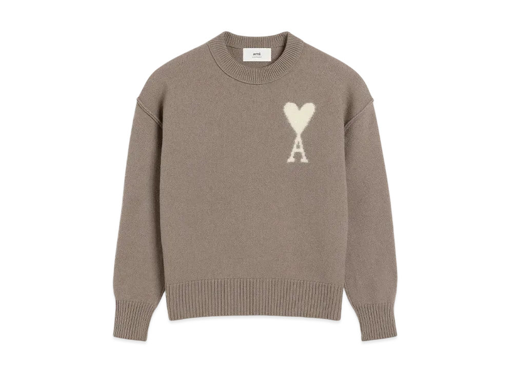 AMI PARIS Ami de Coeur Sweater "Havane/Ecru"