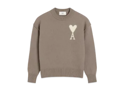 AMI PARIS Ami de Coeur Sweater "Havane/Ecru"