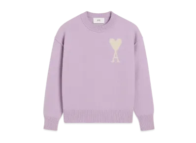 AMI PARIS Ami de Coeur Sweater "Lilac/OffWhite"