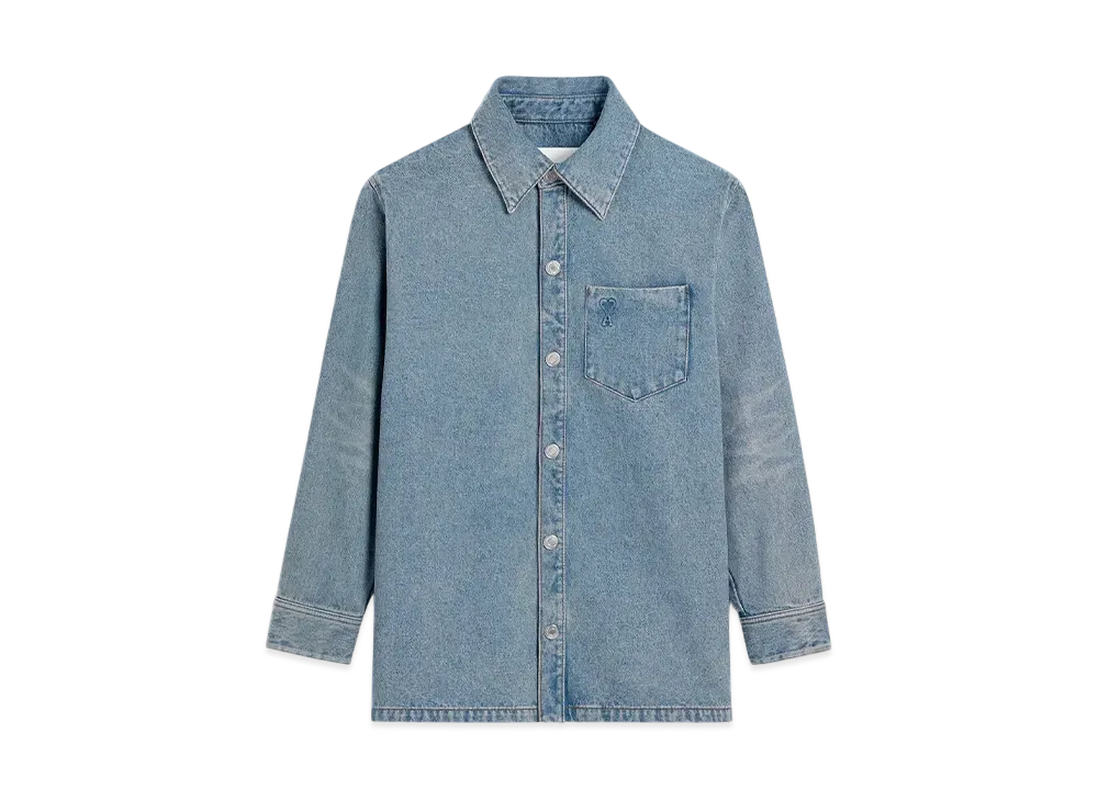 AMI PARIS Ami de Coeur Overshirt "UsedBlue"