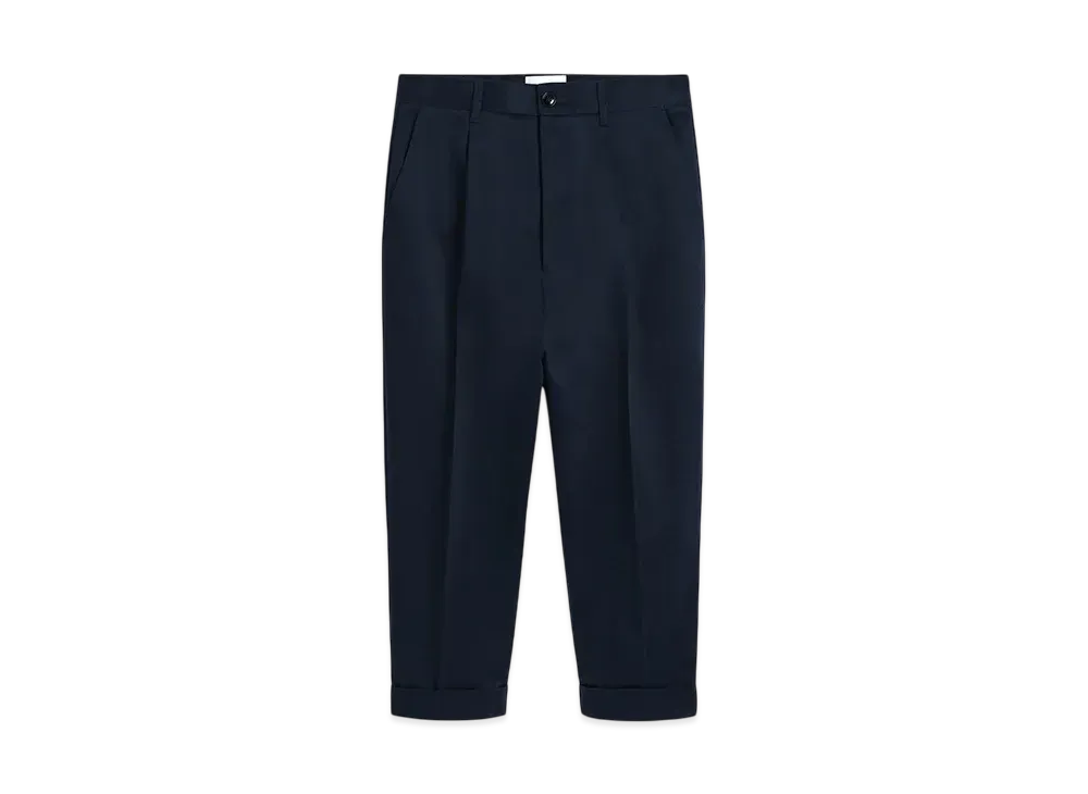 AMI PARIS Cotton Carrot Oversized Pants "NavyBlue"