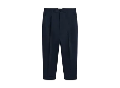 AMI PARIS Cotton Carrot Oversized Pants "NavyBlue"
