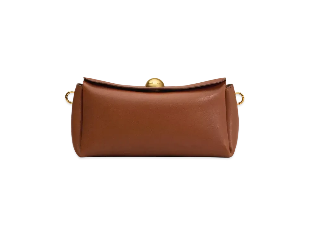 AMI PARIS Leather Carousel Bag "Cinnamon"