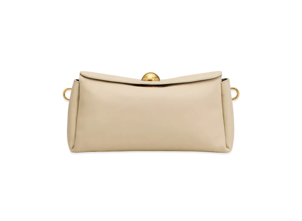 AMI PARIS Leather Carousel Bag "Gingembre"