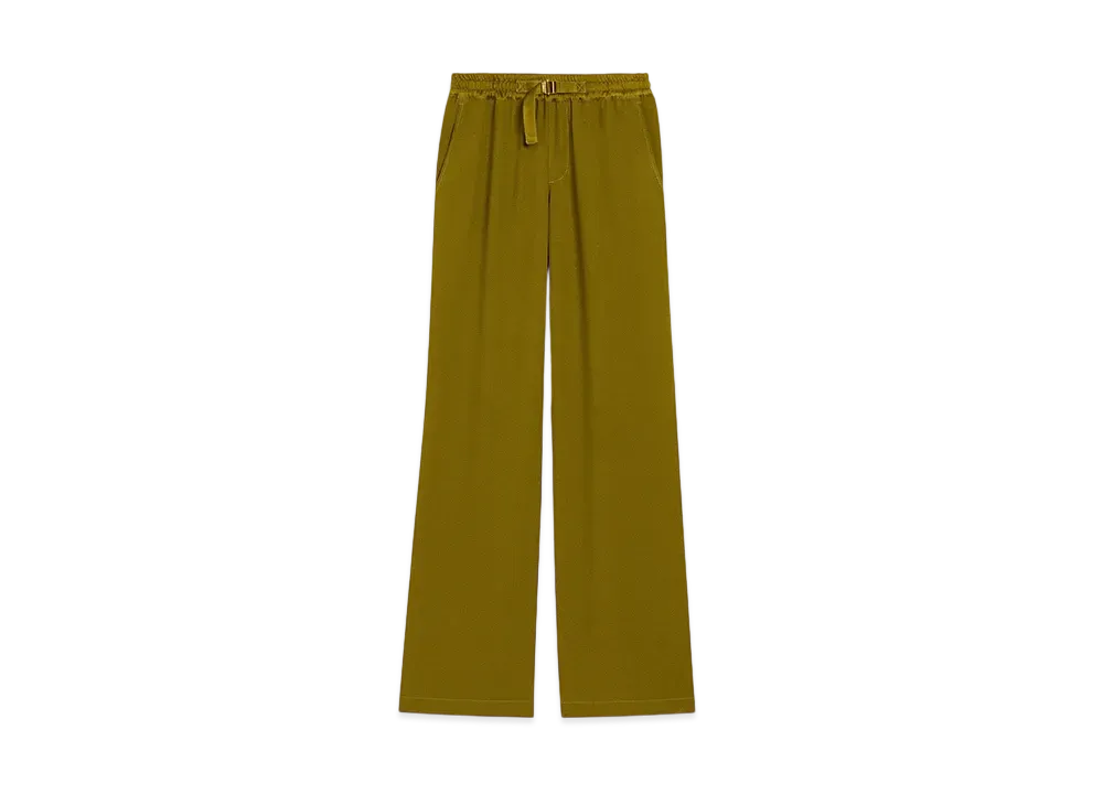 AMI PARIS Flared Fit Elastic Pants "VertLichen"