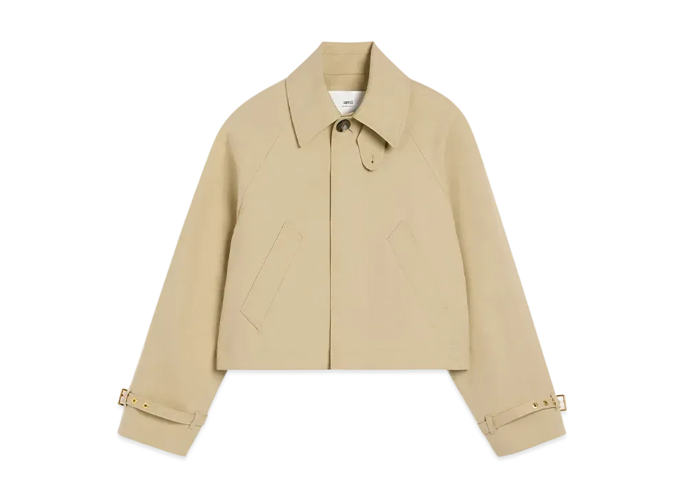 AMI PARIS Cotton Button Jacket "Gingembre/Cendre"