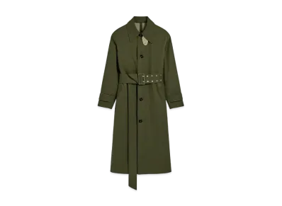 AMI PARIS Cotton Belted Mac Coat "Loden/Laurier"