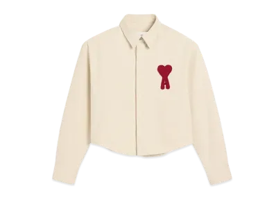 AMI PARIS Amidoucourt Cropped Shirt "BlancCreme"