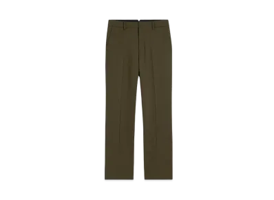 AMI PARIS Wool Straight-Fit Pants "OliveNoire"