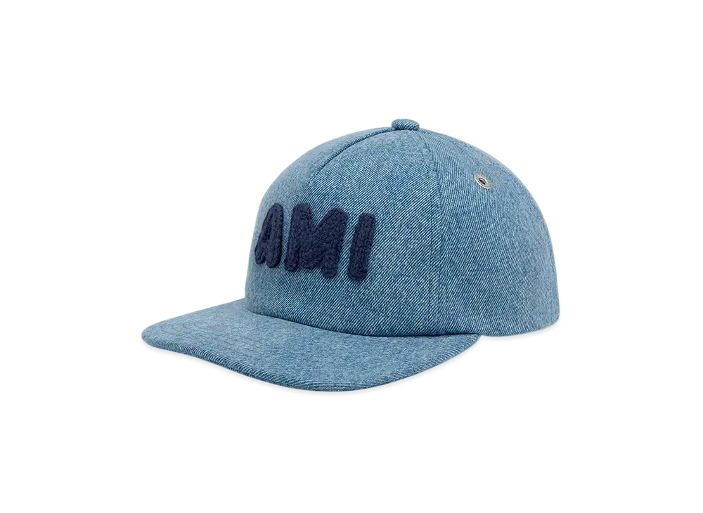 AMI PARIS Patch Tracker Cap "UsedBlue"