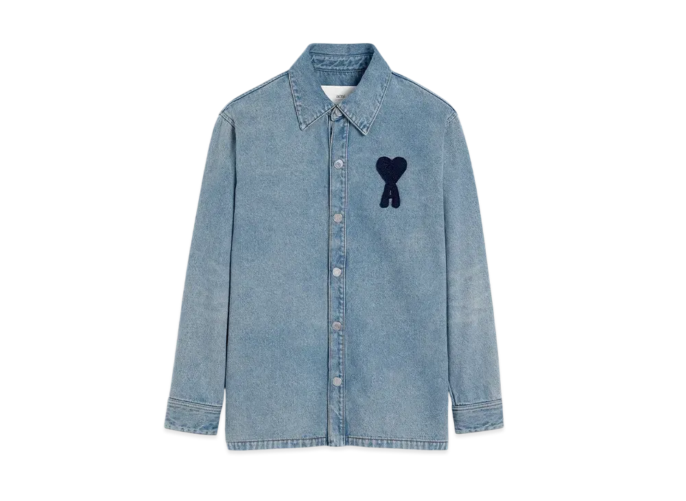 AMI PARIS Ami de Coeur Overshirt "UsedBlue"