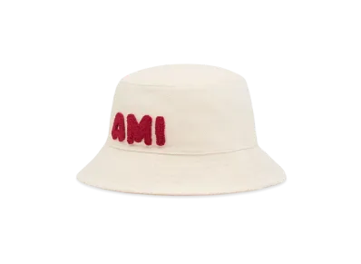 AMI PARIS Patch Bucket Hat "BlancCreme"