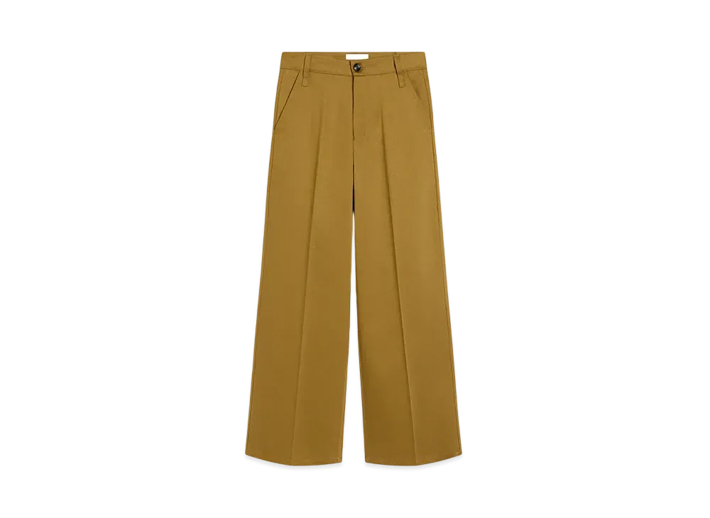 AMI PARIS Cotton Baggy-Fit Pants "Havana"