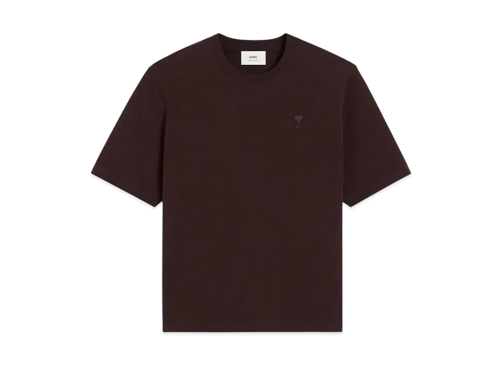 AMI PARIS Ami de Coeur Tee "Aubergine"