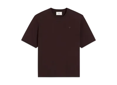 AMI PARIS Ami de Coeur Tee "Aubergine"