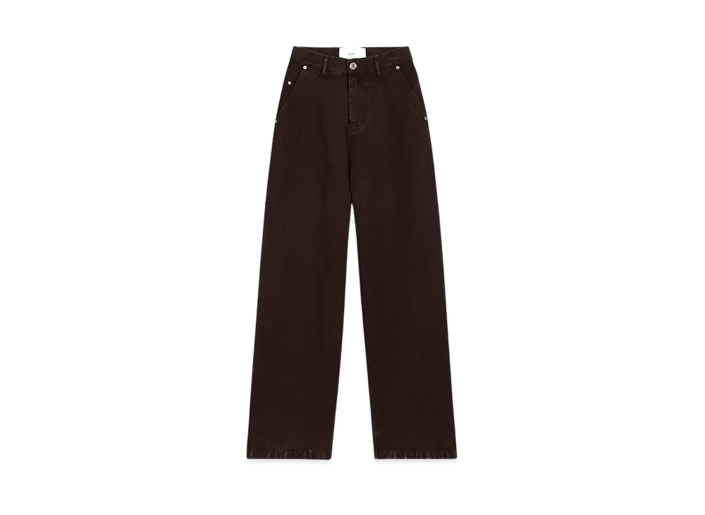 AMI PARIS Cotton Wide-Fit Jeans "Aubergine"