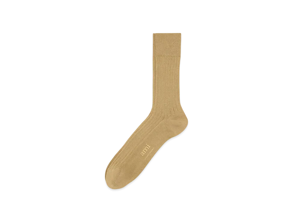 AMI PARIS Ami de Coeur Plate Socks "Havane/Or"