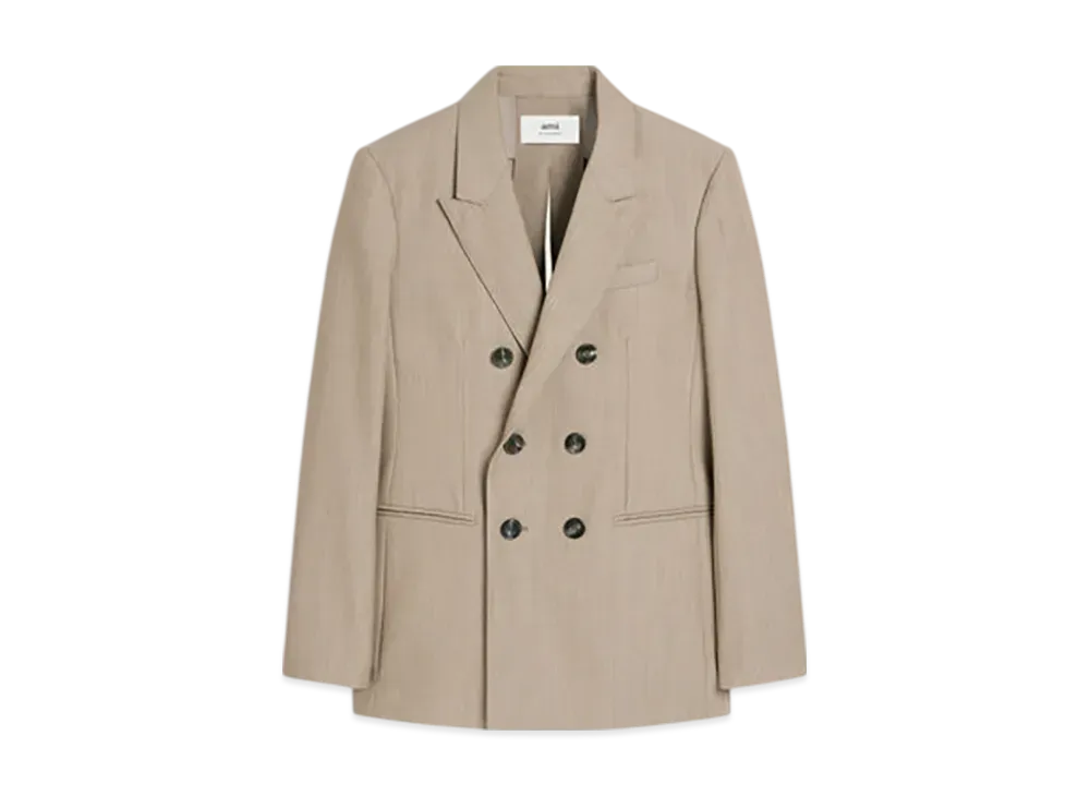 AMI PARIS Wool Backslit Double-Breasted Jacket "Ginger"