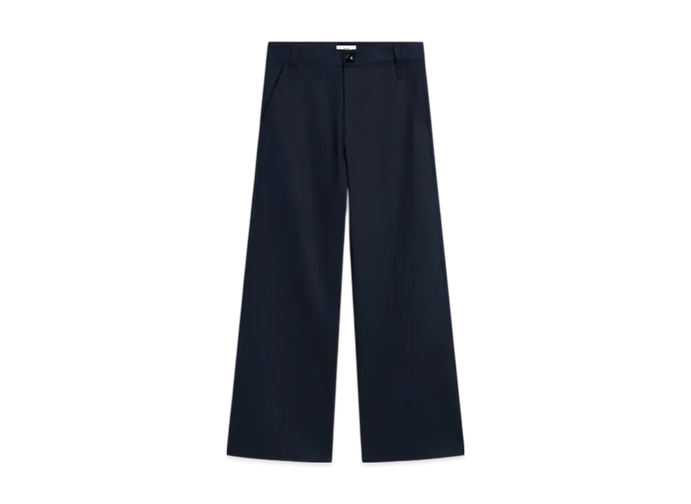 AMI PARIS Cotton Baggy-Fit Pants "Navy Blue"