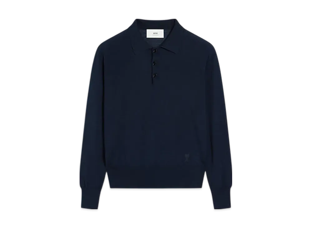 AMI PARIS Ami de Coeur Polo "Navy Blue"