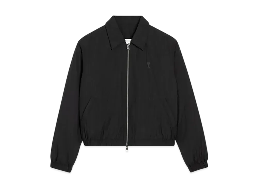AMI PARIS Technical Canvas Zip Jacket "Black"
