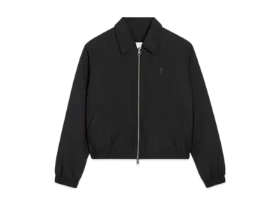 AMI PARIS Technical Canvas Zip Jacket "Black"