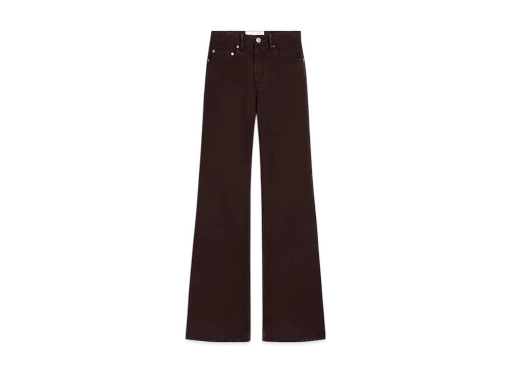 AMI PARIS Cotton Flare-Fit Jeans "Eggplant"