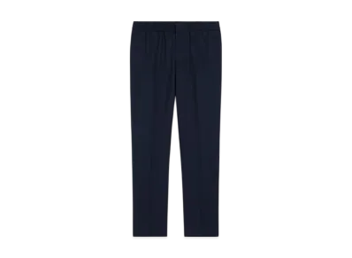 AMI PARIS Wool Elastic-Waist Pants "Navy Blue"
