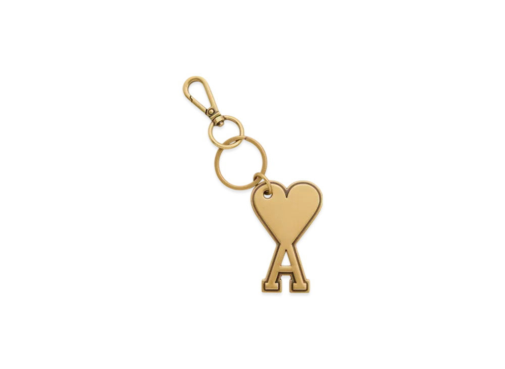 AMI PARIS Ami de Coeur Key Ring "Vibrating Brass"
