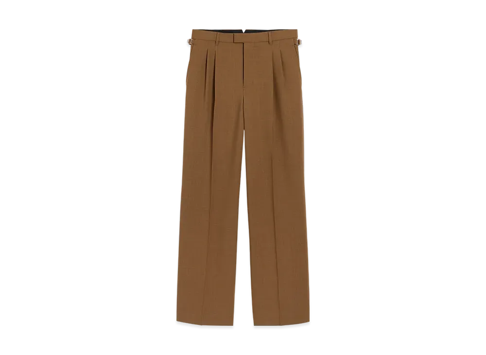 AMI PARIS Wool Tab Wide Pants "Hazelnut"