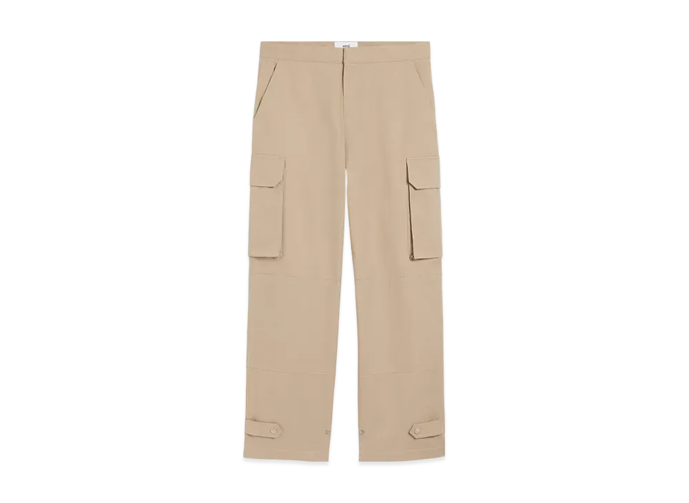 AMI PARIS Cotton Gabardine Cargo Pants 