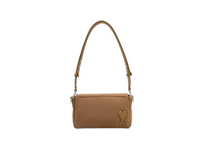 AMI PARIS Nylon Canvas Marcel Lunch Box Bag "Hazelnut"