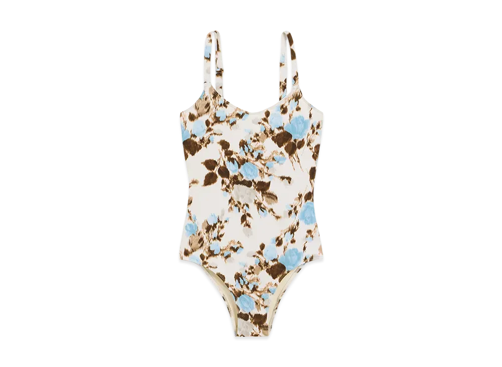 AMI PARIS One Piece Swimwear "Sky/Ivory"