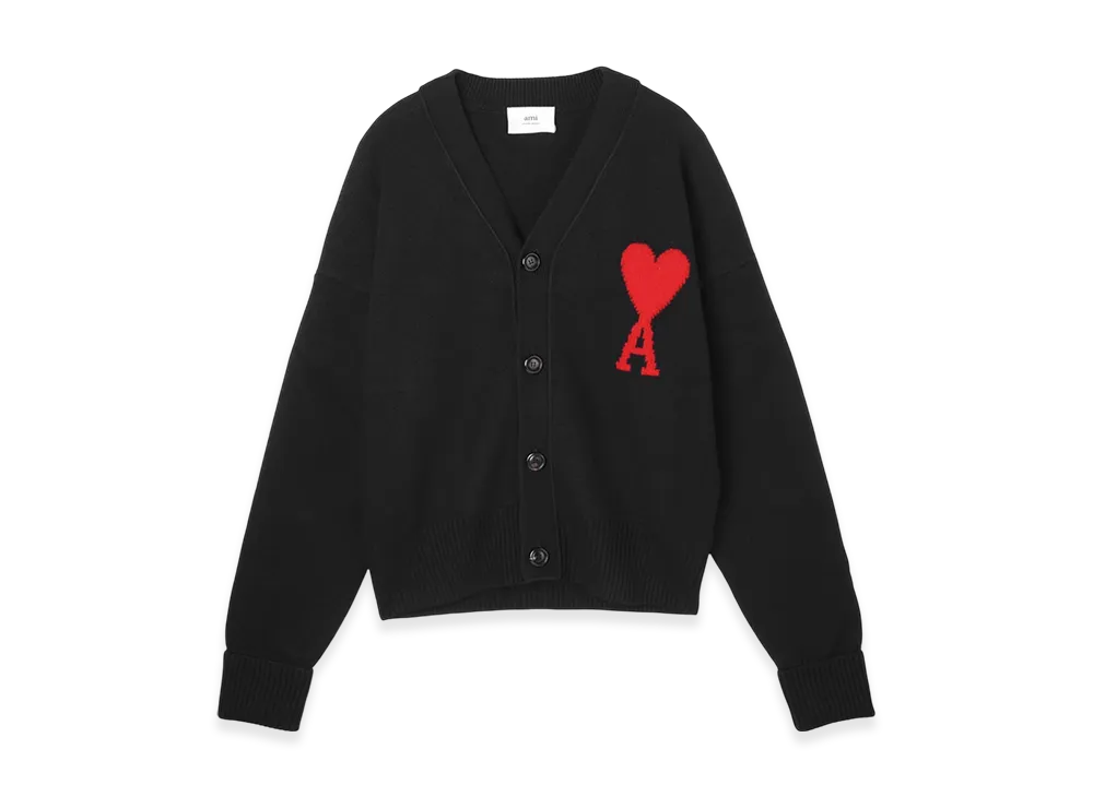 AMI PARIS ADC Cardigan "Black/Red"