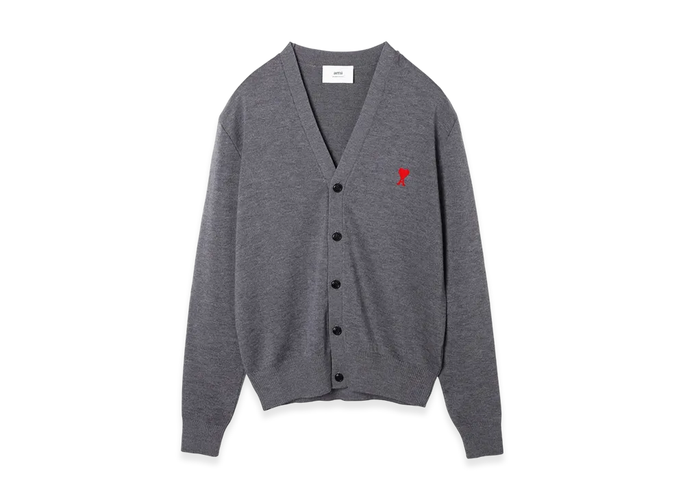 AMI PARIS De Coeur Cardigan "Mediumgrey"