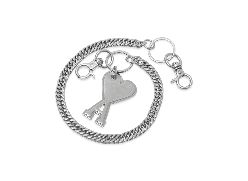 AMI PARIS ADC Chain Keyring "Silver"