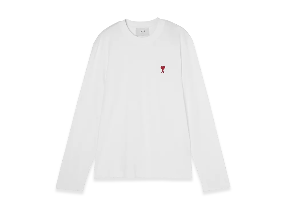 AMI PARIS De Coeur Long Sleeves T-Shirt "White"