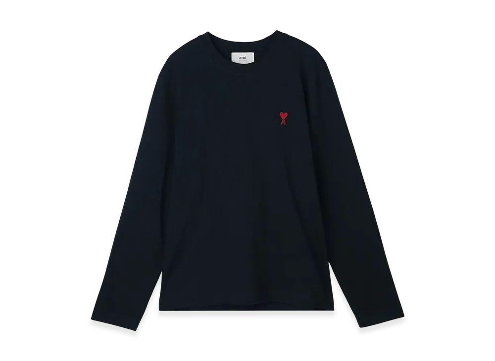 AMI PARIS De Coeur Long Sleeves T-Shirt "Nightblue"
