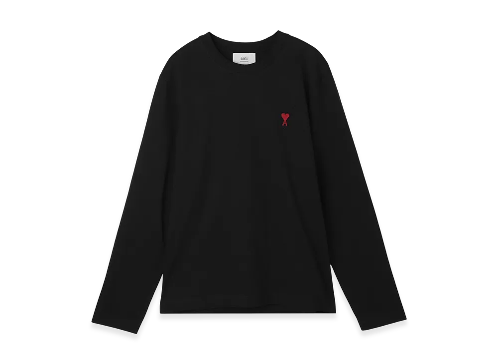 AMI PARIS De Coeur Long Sleeves T-Shirt "Black"