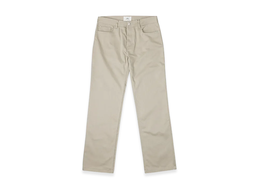 AMI PARIS Cotton Pants "Lightbeige"
