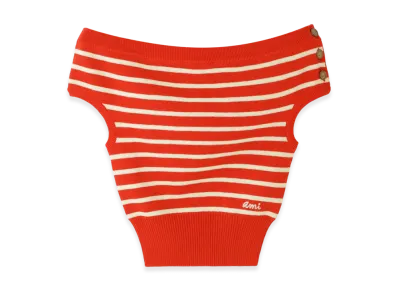 AMI PARIS Top Mariniere "Red/White"