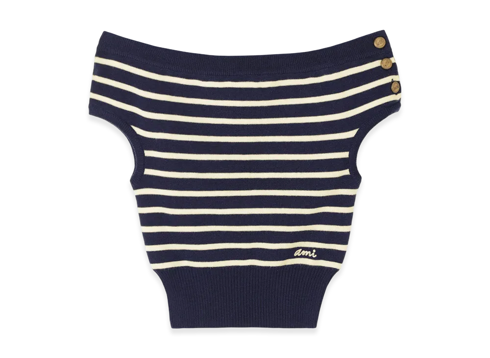 AMI PARIS Top Mariniere "Blue/White"