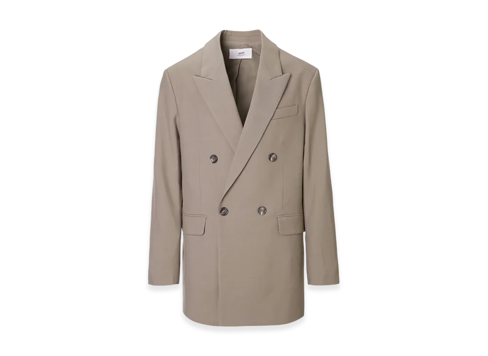 AMI PARIS Double Breasted Oversized Jacket "Taupe"