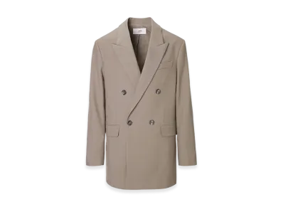 AMI PARIS Double Breasted Oversized Jacket "Taupe"