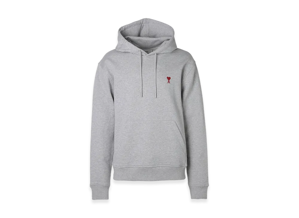AMI PARIS De Coeur Hoodie "Heatherashgrey"