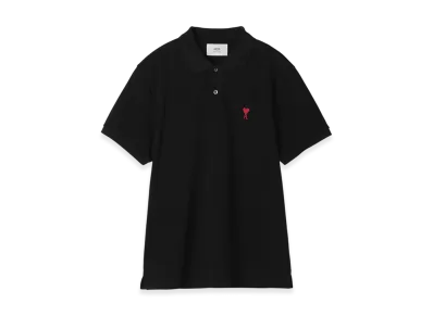 AMI PARIS De Coeur Polo Shirt "Black"